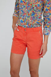EMYL – Short coton stretch Coupe slim – Femme – Orange